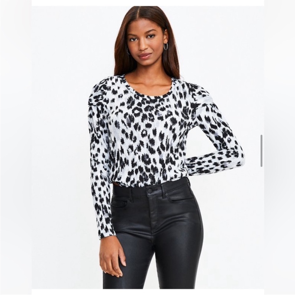 Loft leopard long sleeve blouse size medium. New with tags.